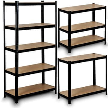 Humberg Kovinsko stojalo za shranjevanje 150 x 75 x 30 cm HR-811 črno