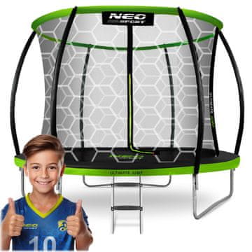 Neo-Sport 252 cm profiliran vrtni trampolin z notranjo mrežo