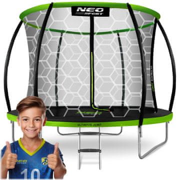 Neo-Sport 10ft/312cm profilirani vrtni trampolin z notranjo mrežo