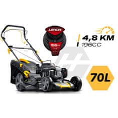 Humberg Bencinska kosilnica z lastnim pogonom 51 cm 70 l Loncin 196cc + olje HM-601
