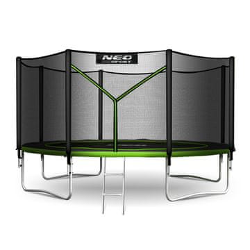 Neo-Sport Vrtni trampolin 12ft/374cm z zunanjo mrežo in lestvijo