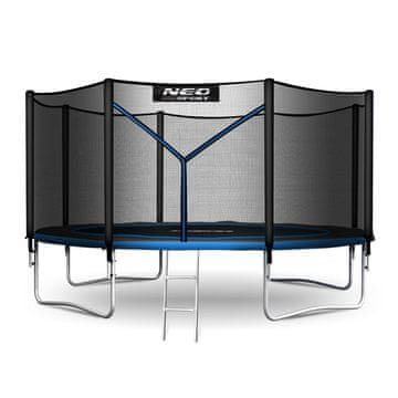 Neo-Sport Vrtni trampolin 13ft/404cm z zunanjo mrežo in lestvijo