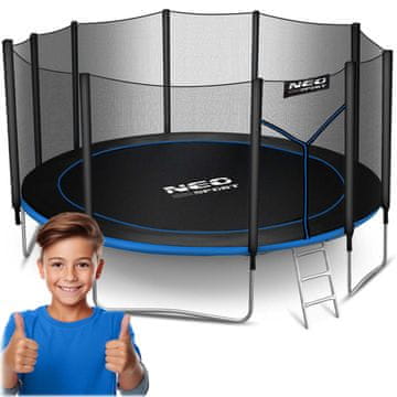 Neo-Sport Vrtni trampolin 15ft/465cm z zunanjo mrežo in lestvijo