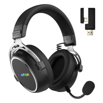 slomart HATOR Hypergang 3 brezžične gaming slušalke, črne
