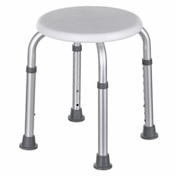 slomart Okrogel tuš stolček AIV, aluminij KP200AM