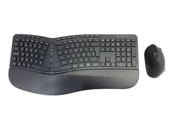 Conceptronic Conceptronic ORAZIO ERGO Brezžična ergonomska tipkovnica in miška, španski layout