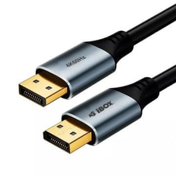 IBO iBox ITVDP011 DisplayPort kabel (M/M), 1m, črn/srebrn