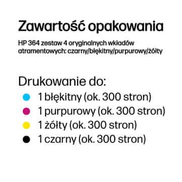 HP 364 črn/cian/magenta/rumen original črnila komplet 4 kosov