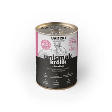 slomart UNISZKI UNIsmak mokra pasja hrana s kunčjem in peso - 400g