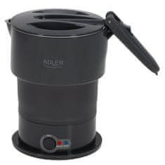 Adler ADL Zložljiv silikonski kuhalnik, siv, 0.6 L, 600 W