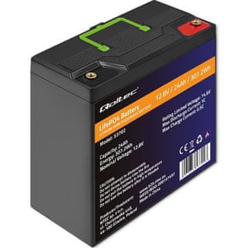 Qoltec Qoltec 53702 LiFePO4 baterija 12.8V 24Ah 307.2Wh z BMS