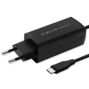 Qoltec Qoltec 52419 GaN Super Fast polnilnik 65W USB-C, črn