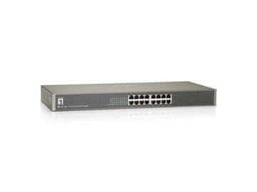 Level One LevelOne 16-portni Fast Ethernet stikalni, siv