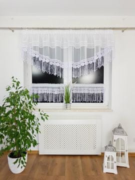 shumee Kuhinjska zavesa z naborki 300x90 cm + 2x 130x45 cm - voile, lambrequin in gipure
