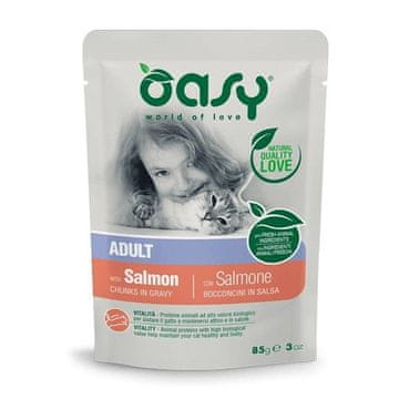 Oasy OASY Mokra hrana za mačke, losos, 85g