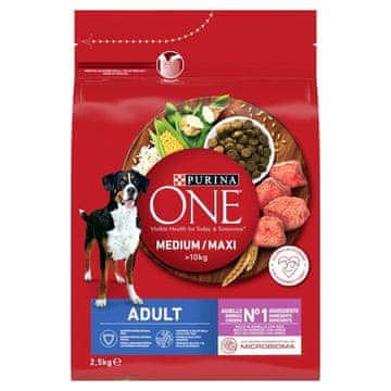 Purina PURINA One Adult Medium/Maxi Jagnjetina z rižem - suha hrana za pse 2,5kg
