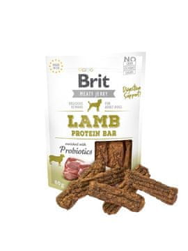 Brit Pasje prigrizke Brit Jerky Lamb Protein Bar - 80g