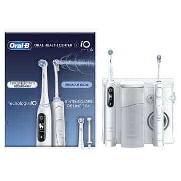 BRA Oral-B iO6 & OxyJet električna zobna ščetka z irigatorjem, bela
