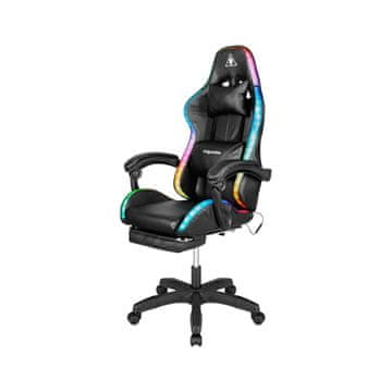 KAM Gaming stol Kruger&Matz GX-150 črn z LED osvetlitvijo