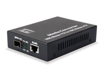 Level One LevelOne GVT-0500 omrežni medijski pretvornik 10 Gbit/s, črn