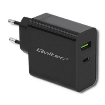 Qoltec Qoltec 51717 polnilec, 45W, USB-C, Črn