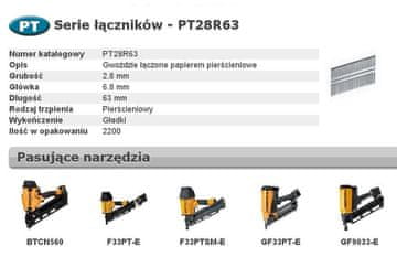 slomart Kovinski žeblji 2,8x63mm, kolutni, 2200 kosov
