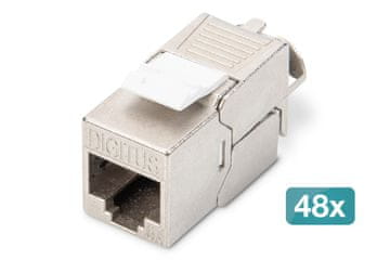 Digitus Digitus CAT 6A Keystone modul, oklopljen, montaža brez orodja - 48 kosov