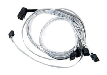 Microsemi Microsemi ADAPTEC I-RA-HDMSAS-4SATA-SB SAS kabel 0.8 m, 6 Gbit/s, siv