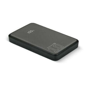 slomart Baterija EAV Powerbank 10000mAh, 1x USB, 2x USB-C, 20W, QC4+, LCD, črna