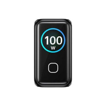 Unitek UNITEK GAN POLNILNIK Z ZASLONOM, 100W, 3xUSB-C, črn