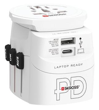 Skross Skross PRO Light USB AC45PD potovalni adapter