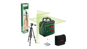 Bosch Bosch LASER ADVANCED LEVEL 360 UNI GREEN +TT150 laserska libela, zelena