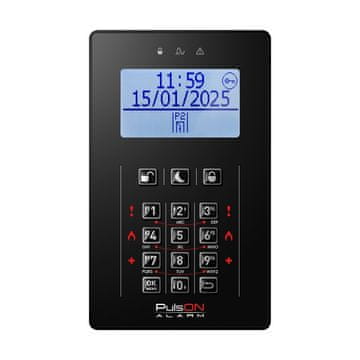 slomart BCS PULSON LCD/C BL alarmna centrala, brezžični sistem, črna