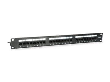 Equip Equip 135425 patch panel, 24x RJ45, 1U, črn