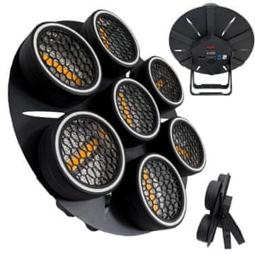 slomart EVOLIGHTS LUMEN 7 RING LED svetilka za oder, WW + RGB, DMX