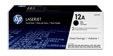 HP 12A toner, 2 kosa, črn