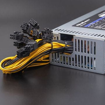 Qoltec Qoltec 50349 napajalnik 1800W PCI-E, 80 Plus Platinum, siva