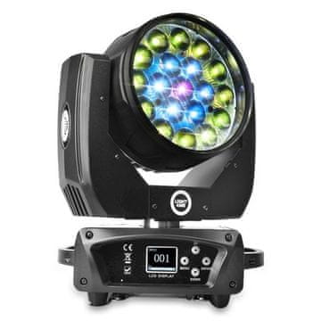 Zoom LIGHT4ME ZOOM WASH 19x15W LED Moving Head svetilo, RGBW