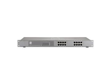 Level One LevelOne GES-1622 omrežni stikalo Fast Ethernet PoE 16-portni, 150W, siv