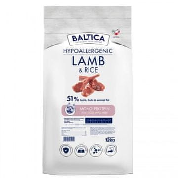 slomart BALTICA Nutraceutic Hypoallergenic Lamb z rižem za male pasme - 12 kg