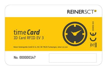 Reiner Reiner SCT timeCard Premium kartica MIFARE DESFire EV3 RFID oznaka, 25 kosov, črna, bela, rumena