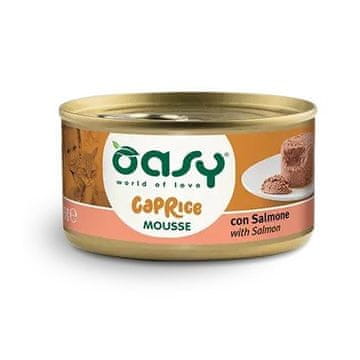 Oasy Mokra hrana za mačke OASY Caprice Mousse, losos, 85g
