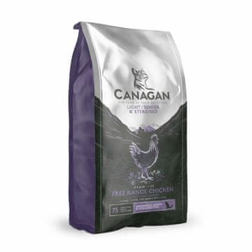 Canagan CANAGAN Light & Senior & Sterilised piščanec - suha hrana za mačke - 4kg