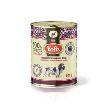 Folk FLK Splendid jelenje meso, mokra hrana za pse, 800g