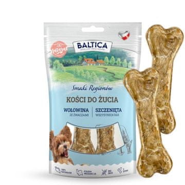 slomart BALTICA Puppy Beef with tripe pasja priboljšek za žvečenje - govedina z vampi - 150g