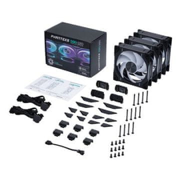 PHANTEKS Phanteks D30 120mm PWM računalniški ventilator, DRGB, črn