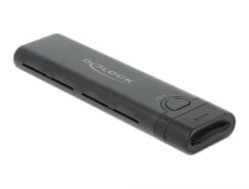 Delock DeLOCK zunanja enklosura za M.2 NVMe/SATA SSD, USB-C, brez orodja