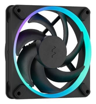 Fractal Design Fractal Design Momentum 12 RGB ventilator za ohišje 12 cm, komplet 3 kosov, črn