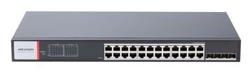 Hikvision Hikvision DS-3T1528HP-SI-24P4F omrežni stikalni agregat Gigabit PoE, 24 vrat, črn