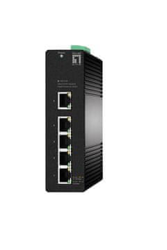 Level One LevelOne Hilbert 5-Port Industrial Gigabit Smart Lite omrežni stikalo, črno